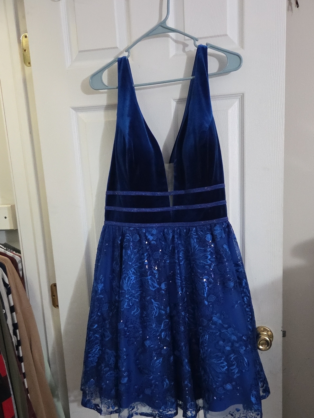Alyce Paris Cobalt Blue Evening Dress